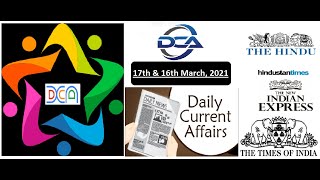 Current Affairs | 17th & 16th March, 2021