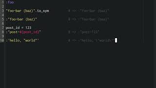 Ruby Symbol Literals
