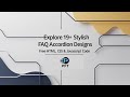 Explore 19+ Stylish FAQ Accordion Designs – Free HTML, CSS & JavaScript Code