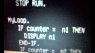 COBOL Program to sort numbers (simple)