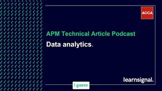 APM Technical Article Podcast: Data Analytics