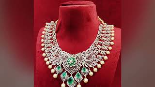 Exquisite 18K Gold 2-in-1 Diamond Necklace. DN769 Traditional Modern Indian Jewelry Totaram Jewelers