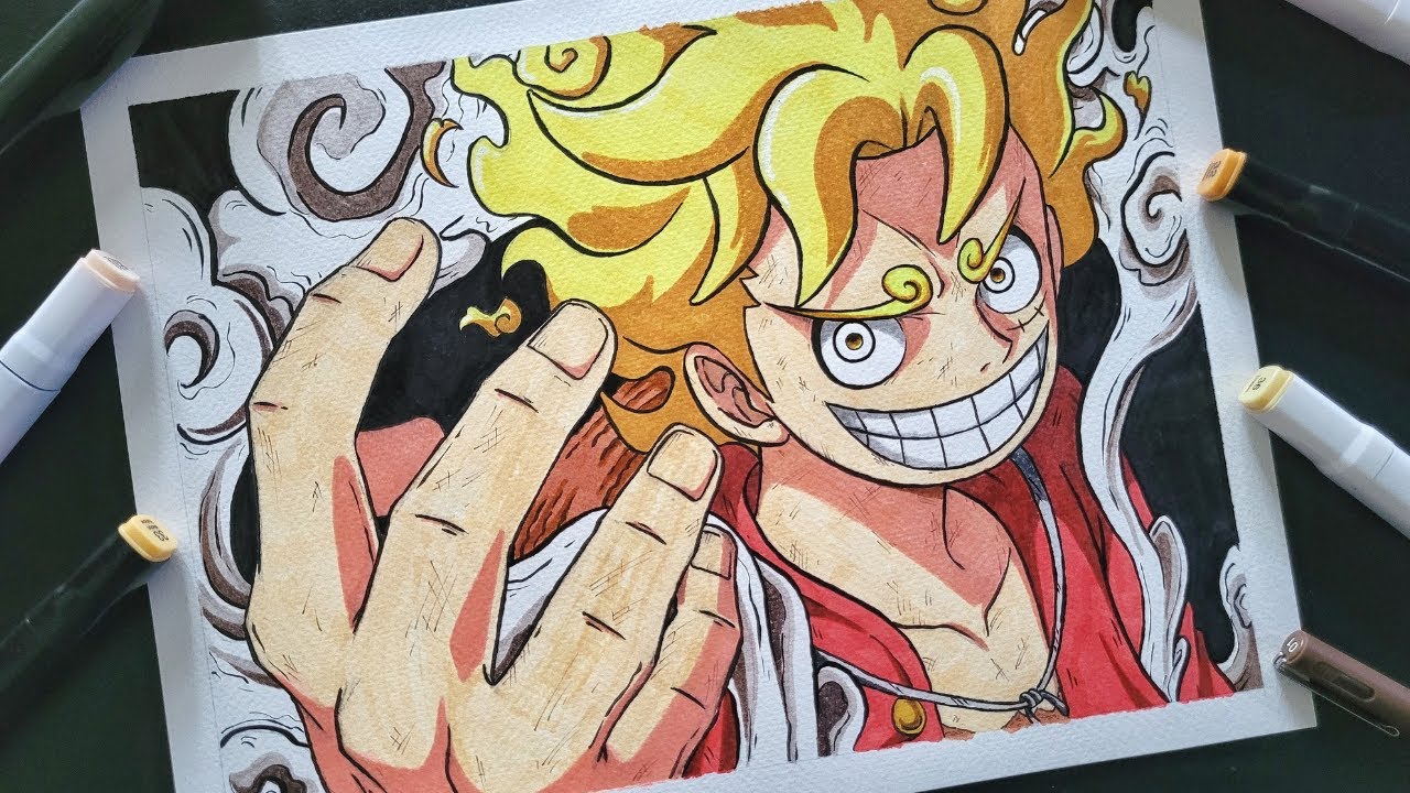 DRAWING LUFFY GEAR 5 - ONE PIECE - YouTube