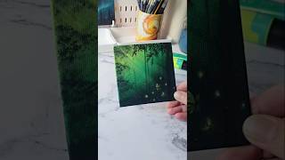Easy way to paint a forest / acrylic painting ideas for beginners ✨️