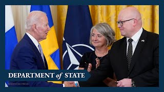 President Biden's Remarks and Signs the NATO Ratification Documents for Finland and Sweden.