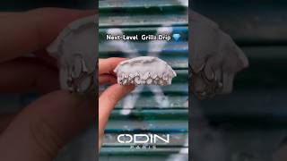 Bold \u0026 Unique White Gold Tribal Teeth Grillz 💎 Custom Style #shorts #grillz