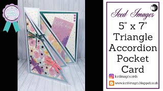 🟣✂️ 5x7 Triangle Accordion Pocket Card (Maker Team)