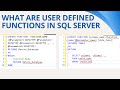 79 What are user defined functions in sql server