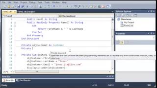 Visual Basic Tutorial 70 ReadOnly Properties