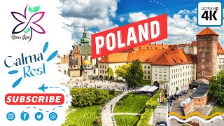 FLYING OVER POLAND 4K UHD   Calming Music With Amazing Beautiful Nature Scenery For Stress Relief