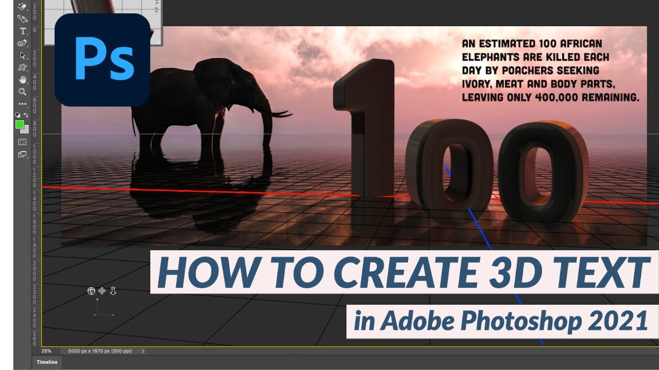 How To Create 3D Text In Photoshop - YouTube