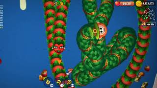 Wormszone.io magic gameplay // Tinny slither.io snake io Best score 🤯🐍 #snake
