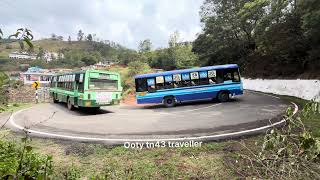 TNSTC busses meet each other in the Uturn good understanding