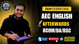 Afterwards Poetry | Ba/Bsc/Bcom | AEC English Day 2 | #calcuttauniversity #semester1