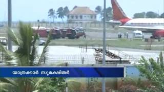 Air plane tyres burst in Trivandrum International airport