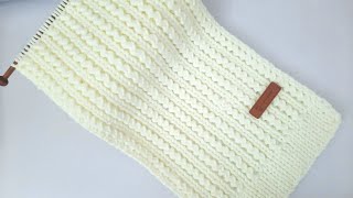 [ Knitting ] Scarf No.16| Hướng dẫn đan khăn len - mẫu khăn 16| 同心扣围巾织法