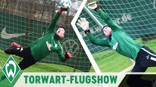 Flugshow mit Jiri Pavlenka, Jaroslav Drobny & Eric Oelschlägel | SV Werder Bremen