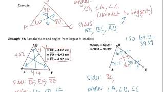 5.5: Use Inequalities in a Triangle