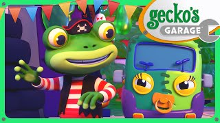 The Haunted Car Wash | Gecko's Garage | Trucks For Children | Cartoons For Kids