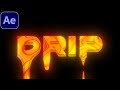 DRIPPING TEXT - After Effects Tutorial (NO PLUGINS)