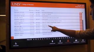 UNLV College of Education Wayfinding Interactive Screen