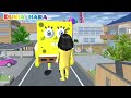 yuta kaget lihat isi tubuh spong3 b0b raksasa 😱 spongebob setengah tulang sakura school simulator