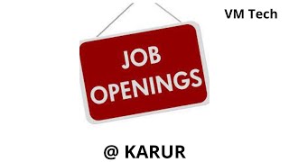 Private Jobs in Karur Today 05 09 21