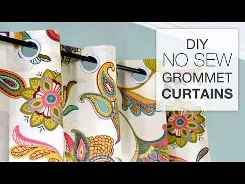 How to Make No Sew Grommet Curtains How to Make No Sew Grommet Curtains
