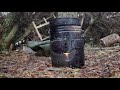 solo autumnal bushcraft camp military canvas rucksack u0026 poncho shelter 2019