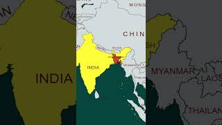 india and bangladesh map#shorts #map #worldmaps #country #history