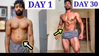 8 months natural body transformation journey from skinny to fit || home and gym workout