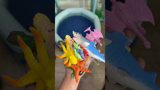 Growing a bunch of GROW creatures in a mini pool! 🪣🦈💦 #grow #experiment #project #pool