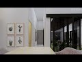 desain rumah scandinavian modern 1 lantai 3 kamar inner courtyard