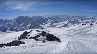 Эльбрус. Подъём с Мира на Скалы Пастухова на снегоходах 13.02.2016г.