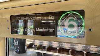 IRT Lexington Av Local: R62A (6) Local Train [Parkchester-E 177 St to Brooklyn Bridge-City Hall]