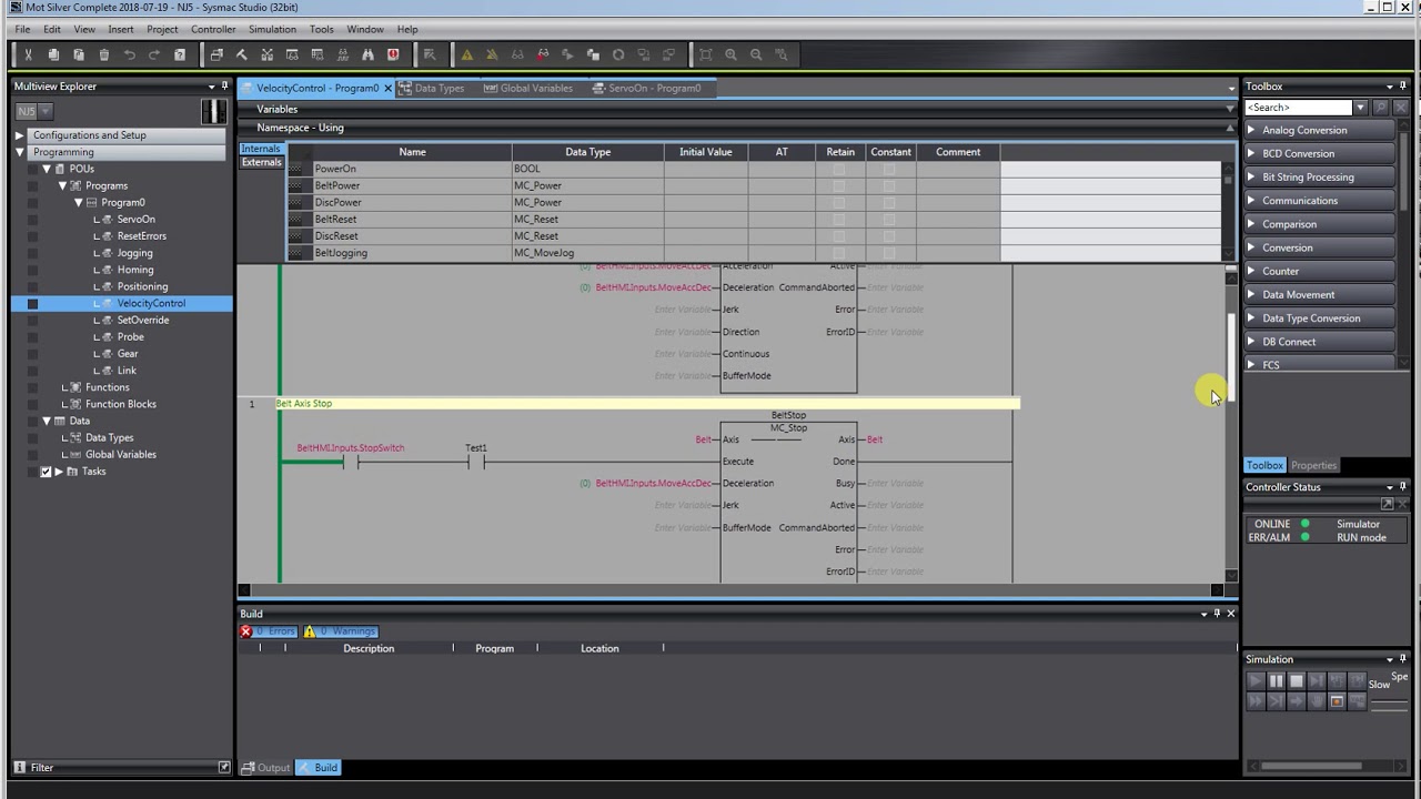 Sysmac Studio Online Edit Youtube
