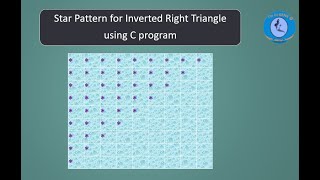 Star Pattern for Inverted Right Triangle using C program