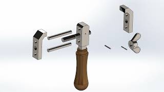 Hand Vice Exploded View | SolidWorks Animation | Mechanical Assembly Explained | CAD Tutorial