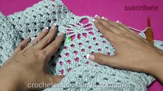 Suéter elegante de arañitas a crochet parte#2 facil y rapido crocheteando con la comadre