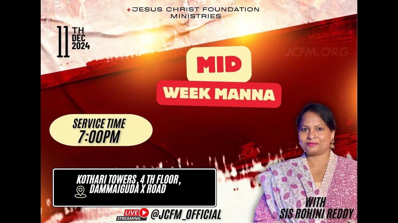 Mid Week Manna Service Jesus Christ Foundation Ministries 11