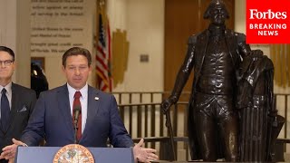 JUST IN: DeSantis Unveils Statue Of George Washington In Florida's Capitol