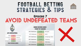 Football Betting Strategies & Tips - #7 Avoid Undefeated Teams - REAL EXAMPLE