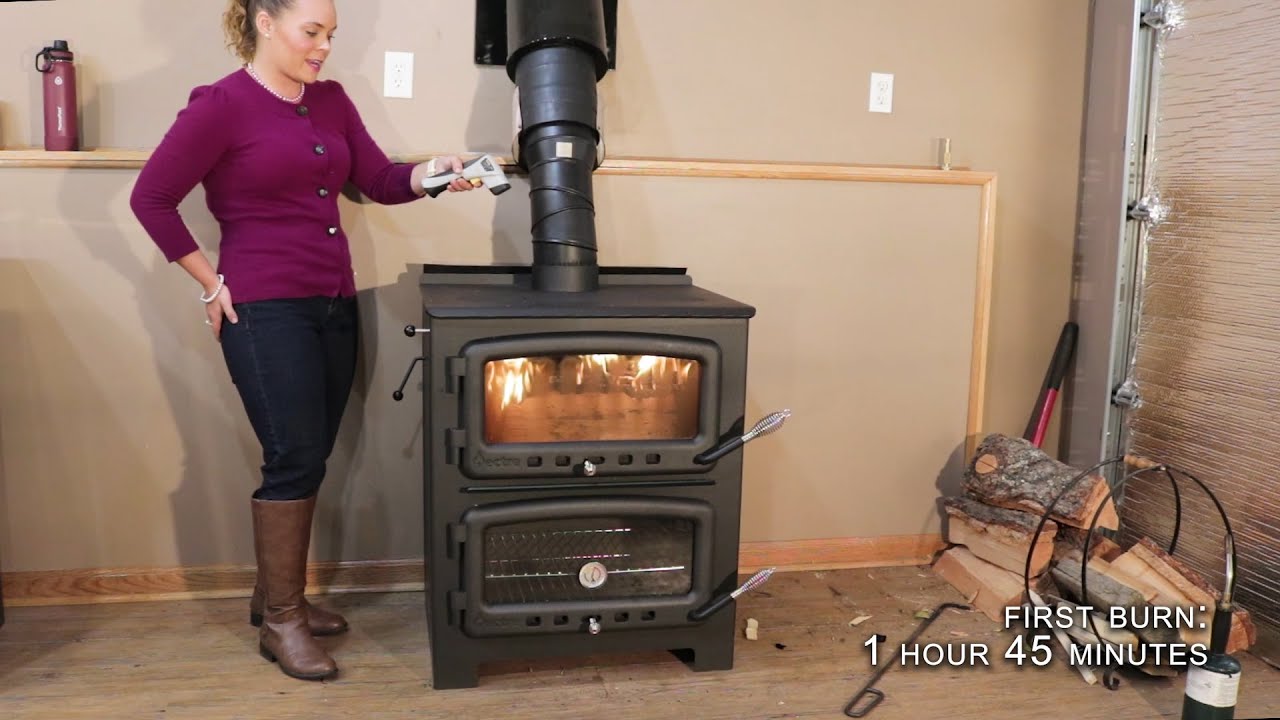 Vermont Bun Baker XL Wood Cook Stove - Temperature Readings - YouTube