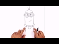 how to draw kevin despicable me 3