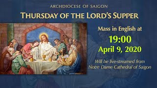 🔴Thursday of the Lord's Supper | English Mass | April 9, 2020 (Live)