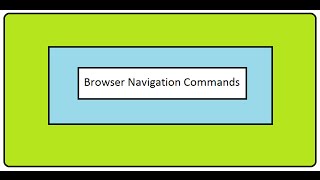 Selenium WebDriver - Browser navigation commands