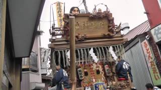 佐原の大祭 2012 秋祭り 西関戸区 手踊り ~ 狭路での曳き廻し