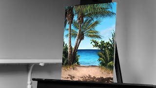 Painting a Summer Beach Landscape with Acrylics - Paint with Ryan