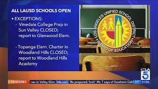 LAUSD, other school districts keep campuses open; other public schools close and CSUs hold online cl