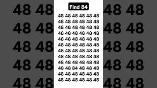 Find 84 #quiz #iqtest #puzzle #viral #shorts #music